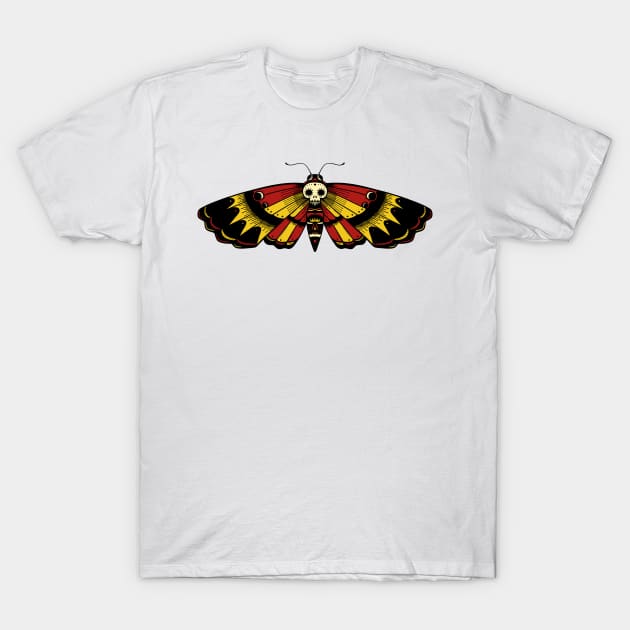 Deaths Head Moth T-Shirt by OctoberArts